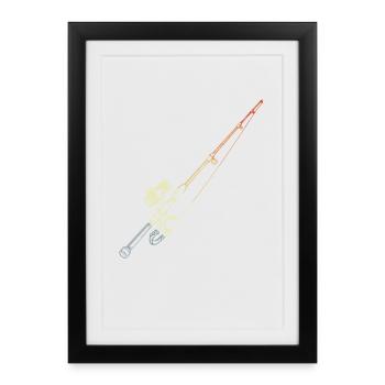 Style rétro ange - Affiche encadrée (27 × 37 cm) - noir - Devant