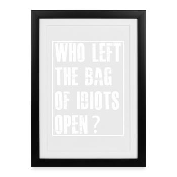 qui a laissé le sac - Affiche encadrée (27 × 37 cm) - noir - Devant