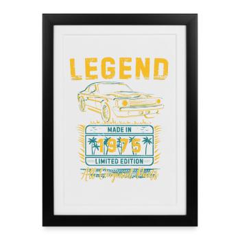 Legend made in 1975 - Framed poster (27 × 37 cm) - black - Front