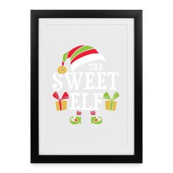The sweet elf - Gerahmtes Poster (27 × 37 cm) - Schwarz - Vorne