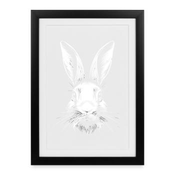 Bunny Rabbit Lover Hare Bunny Cute Bunnies - Framed poster (27 × 37 cm) - black - Front