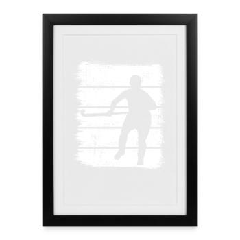 Field hockey players - Framed poster (27 × 37 cm) - black - Front