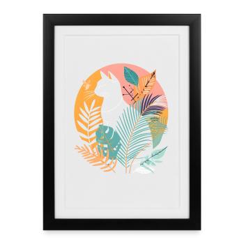 Portrait of a Cat - Framed poster (27 × 37 cm) - black - Front