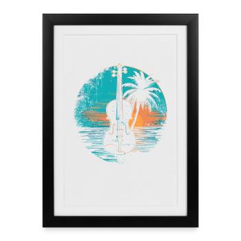 Violin Sunset - Framed poster (27 × 37 cm) - black - Front