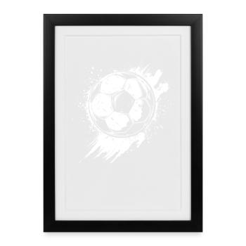 Football Graffiti - Framed poster (27 × 37 cm) - black - Front