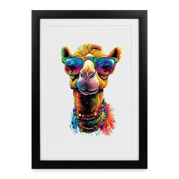 Camel Dromedary Bactrian Camel Gift Camels - Framed poster (27 × 37 cm) - black - Front