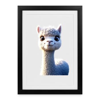 Alpaca Sweet Llama Farm Life Is Better With Alpacas - Framed poster (27 × 37 cm) - black - Front