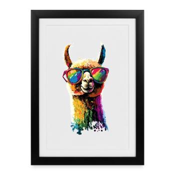 Alpaca Sweet Llama Farm Life Is Better With Alpacas - Framed poster (27 × 37 cm) - black - Front