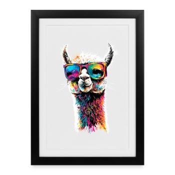 Alpaca Sweet Llama Farm Life Is Better With Alpacas - Framed poster (27 × 37 cm) - black - Front