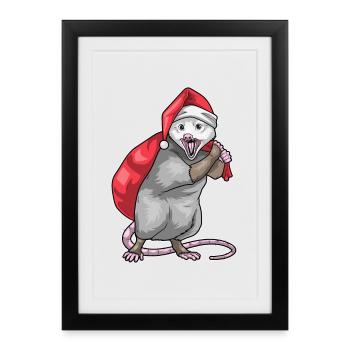 Possums Christmas Christmas Sack - Framed poster (27 × 37 cm) - black - Front