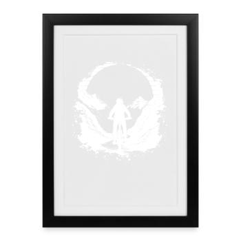 Mountainbiken - Gerahmtes Poster (27 × 37 cm) - Schwarz - Vorne