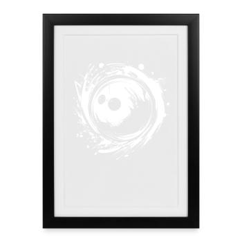 Bowling ball - Framed poster (27 × 37 cm) - black - Front