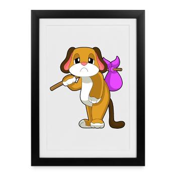 Dog Homeless - Framed poster (27 × 37 cm) - black - Front