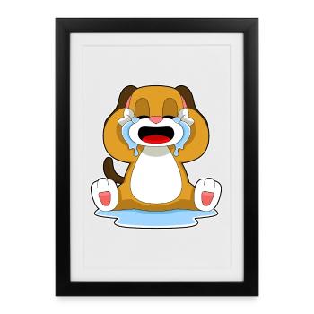 Larmes de chien - Affiche encadrée (27 × 37 cm) - noir - Devant