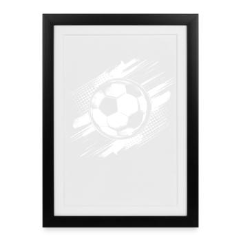 Graphismes de football - Affiche encadrée (27 × 37 cm) - noir - Devant