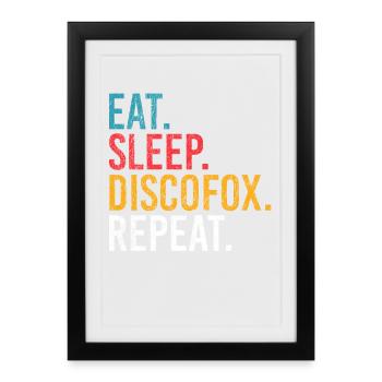 Eat Sleep Discofox Repeat pour les danseurs - Affiche encadrée (27 × 37 cm) - noir - Devant