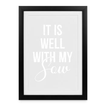 It is well with my sow - Framed poster (27 × 37 cm) - black - Front