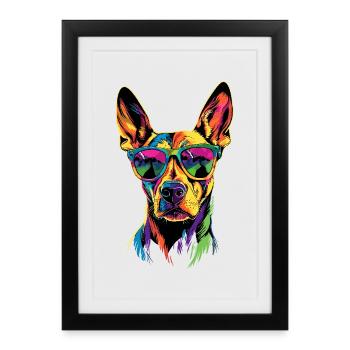 Rhodesian Ridgeback chasse chien chiens Pride Ridgeback - Affiche encadrée (27 × 37 cm) - noir - Devant
