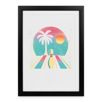 Bowling à l’ancienne - Affiche encadrée (27 × 37 cm) - noir - Devant
