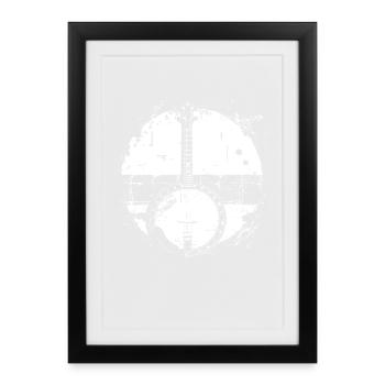 Banjo Sketch - Framed poster (27 × 37 cm) - black - Front