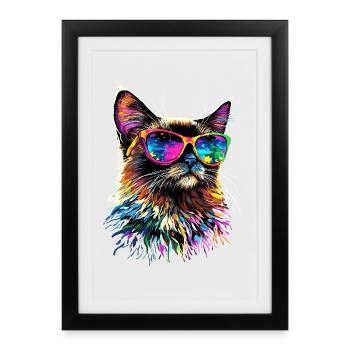 Birman Cat Sacred Birman Cat Cute Birman Cats - Framed poster (27 × 37 cm) - black - Front