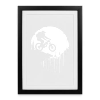 Mountainbiker - Gerahmtes Poster (27 × 37 cm) - Schwarz - Vorne