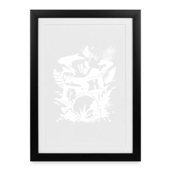 Drum Graphics - Framed poster (27 × 37 cm) - black - Front