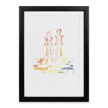 Vintage Chess - Framed poster (27 × 37 cm) - black - Front