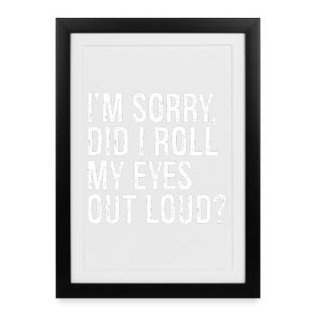 Je suis désolé d’avoir levé les yeux au ciel - Affiche encadrée (27 × 37 cm) - noir - Devant