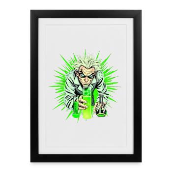 Mad Scientist Chemist Laboratory Cool - Framed poster (27 × 37 cm) - black - Front