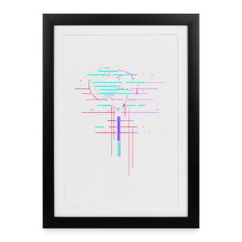 Lacrosse Stick 80s - Framed poster (27 × 37 cm) - black - Front
