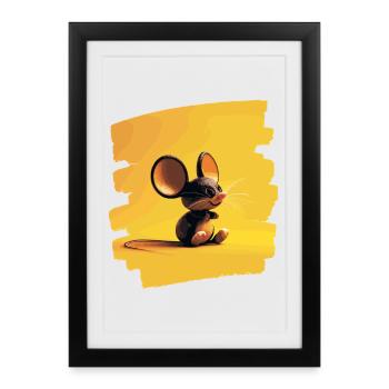 Souris - Affiche encadrée (27 × 37 cm) - noir - Devant