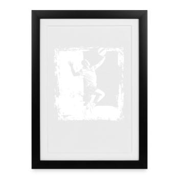 Volleyball Player Sketch - Framed poster (27 × 37 cm) - black - Front