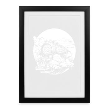 Train - Framed poster (27 × 37 cm) - black - Front