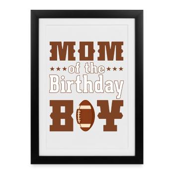Fête Américan Football Anniversaire - Affiche encadrée (27 × 37 cm) - noir - Devant