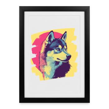Rauque - Affiche encadrée (27 × 37 cm) - noir - Devant