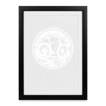 Mountain bike - Framed poster (27 × 37 cm) - black - Front