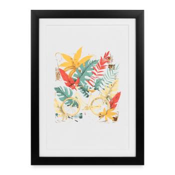 Bicycle Cartoon Look - Framed poster (27 × 37 cm) - black - Front