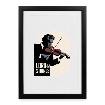 Violin -Lord Of The Strings Artwork - Framed poster (27 × 37 cm) - black - Front