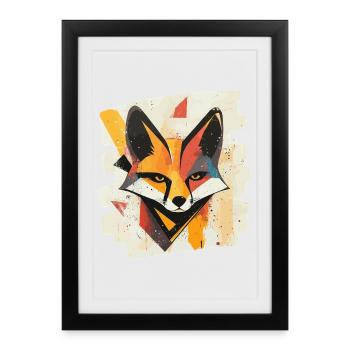 Renard - Affiche encadrée (27 × 37 cm) - noir - Devant
