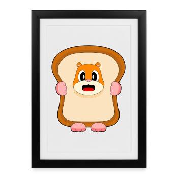 Pain de hamster - Affiche encadrée (27 × 37 cm) - noir - Devant