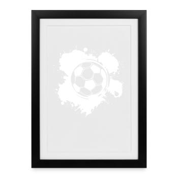 Football - Affiche encadrée (27 × 37 cm) - noir - Devant