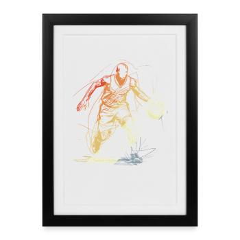 Basketball Player Sketch - Framed poster (27 × 37 cm) - black - Front