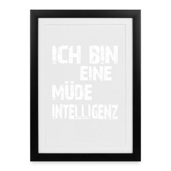 AI Saying: I'm a tired intelligence - Framed poster (27 × 37 cm) - black - Front
