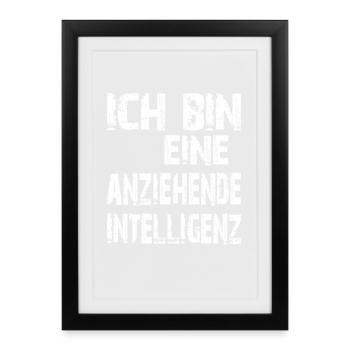 AI Saying I'm an Attractive Intelligence - Framed poster (27 × 37 cm) - black - Front