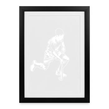 Field Hockey Players - Framed poster (27 × 37 cm) - black - Front