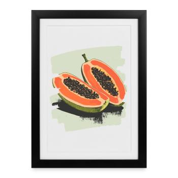 Papaye - Affiche encadrée (27 × 37 cm) - noir - Devant
