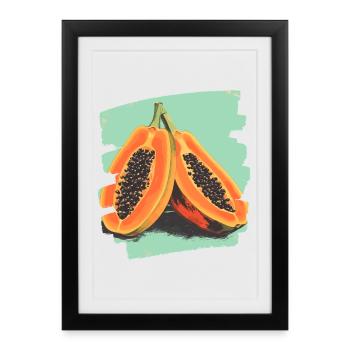 Papaye - Affiche encadrée (27 × 37 cm) - noir - Devant
