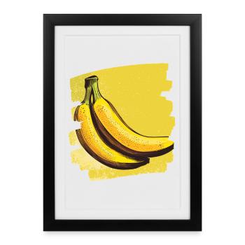 Banane - Affiche encadrée (27 × 37 cm) - noir - Devant