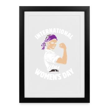 International Women's Day - Gift - Framed poster (27 × 37 cm) - black - Front